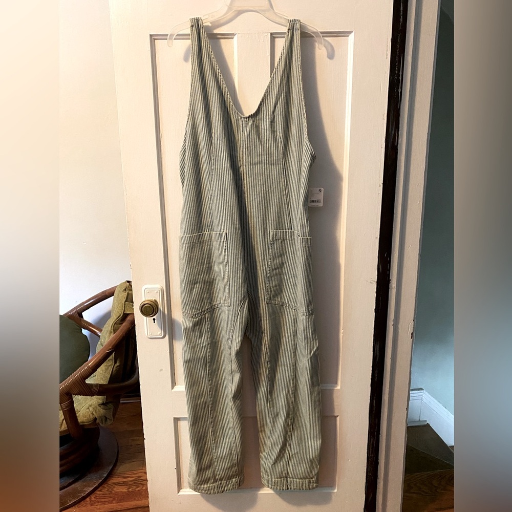 Free People High Roller Jumpsuit in Pillowtalk Stripe